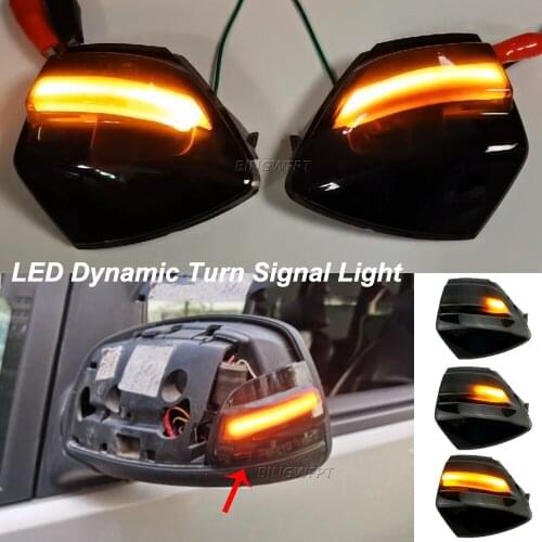 2X LED Dynamic Turn Signal Light Side Mirror Sequential Blinker Indicator Lamp For Ford S-Max 07-14 Kuga C394 08-12 C-Max 11-19
