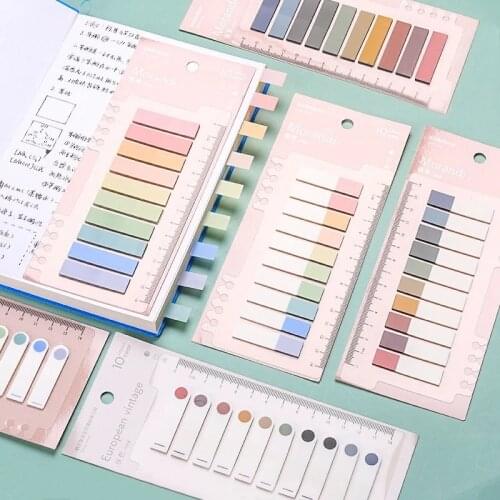200 Sheets/Pack Cute Memo Pad Creative Index Bookmark For Students Kawaii Colored Sticky Notes Stationery School Office Supplies