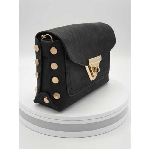 Black Sides Accessory Detailed Clutch Bag