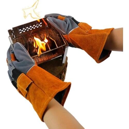 Barbecue Anti-Burn Long Glove High Temperature Resistant Protective Safety Gloves Outdoor Camping Anti-scald Glove