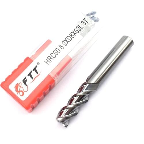 1PC Mill Aluminium 8.0XD8X60L Extra Long HRC60 3Flute Endmills Tool CNC Lathe Cutter Mill End Tungsten Carbide Milling Cutter