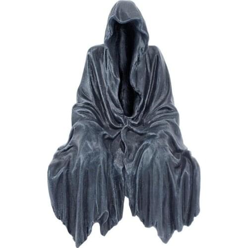 H051 Gothic Decor the Creeper Reaper Sitting Statue Resin Desktop Ornament Gothic Sculpture