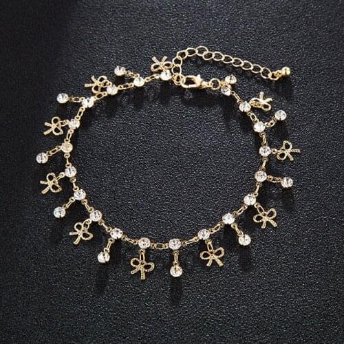 Crystal Rhinestone Anklet Charm Ankle Chain Bracelet Foot Sandal Jewelry