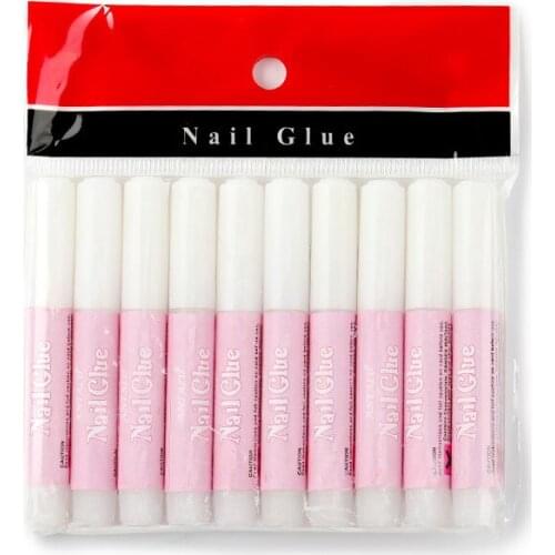 10pcs Nail Glue Nail Clip Sticky Diamond Glue Manicure Water-based Patch False Art Decorate Tips Acrylic Nail Accessories TSLM1