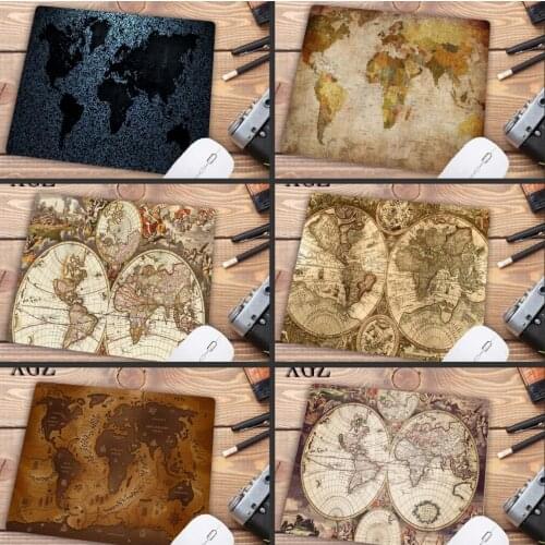 XGZ World Map Mouse Pad Gaming Mousepad Gamer Computer Mouse Mat Office Desk Mat Keyboard Pad for Game 22X18CM Big Promotion