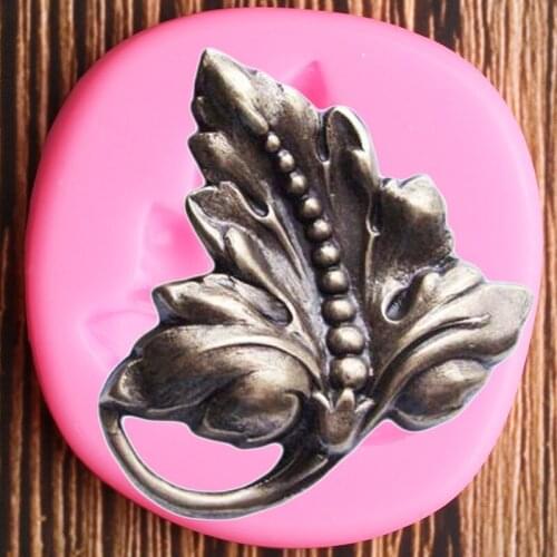Leaves Relief Silicone Molds DIY Cupcake Topper Fondant Cake Decorating Tools Polymer Clay Candy Chocolate Gumpaste Moulds