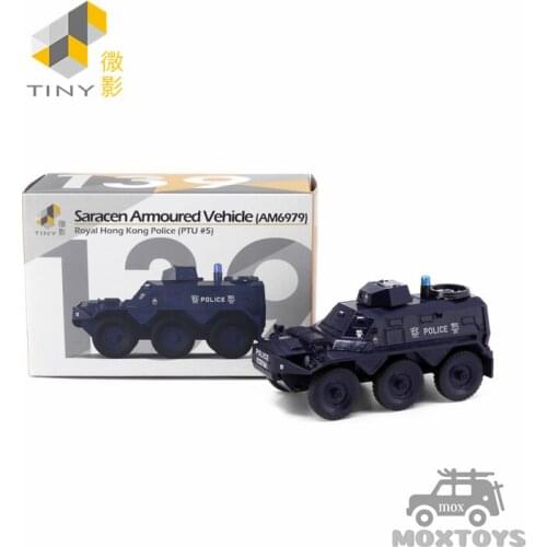 Tiny 1:72 Saracen Armored Vehicle Royal HK Police PTU# 5 Diecast Model Car