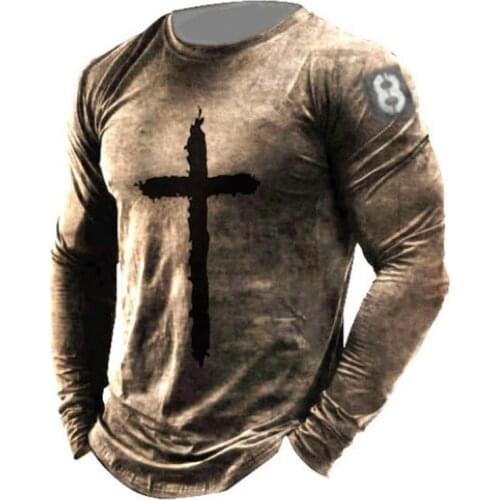 Vintage Skull Printed Short Sleeve T-shirts Mens Fashion Loose Tees Autumn Casual Buttoned V-Neck Tops For Men 2021 Streetwear