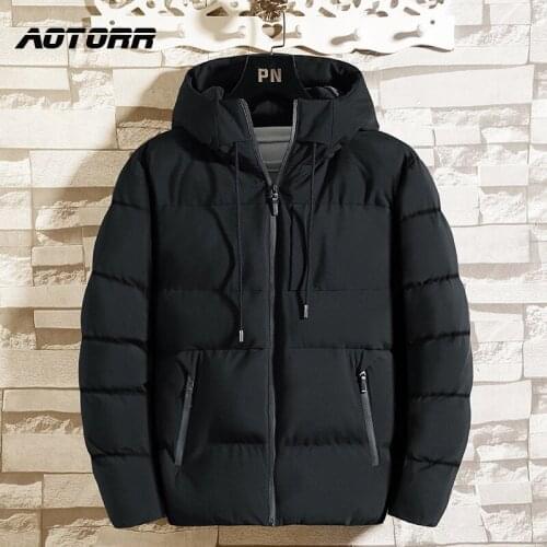 Winter Warm Men Jacket Coat Casual Autumn Thick Hat Parka Mens Winter Outwear Outfits Classic Windproof Pocket Parka Clothing