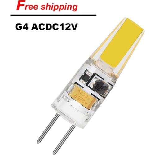 10pcs a lot Ultra Bright G4 220V ACDC 12V 2W COB led bulb For home lighting gold crystal chandelier lamparas led free shipping