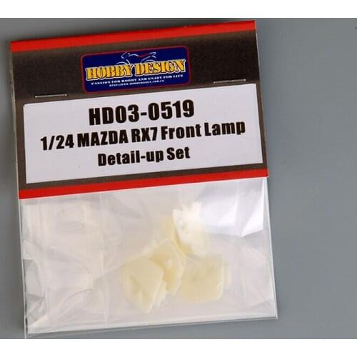 Hobby Design 1/24 Mzda RX7 Front Lamp Detail-up Set(PE+Resin+Metal Wheels) HD03-0519 Model Car Modifications