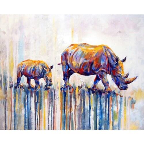 Painted Cattle Tending Animal DIY Digital Painting By Numbers Modern Wall Art Oil Painting Holiday Gift Home Decor Big Size