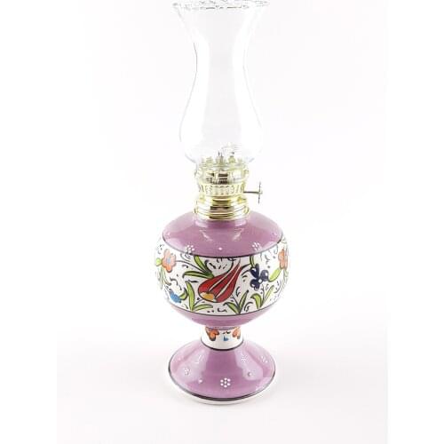 Nostalgic Tile Pattern Lilac Kerosene Lamp Beautiful Cute Stylish Gift-decorative Handmade