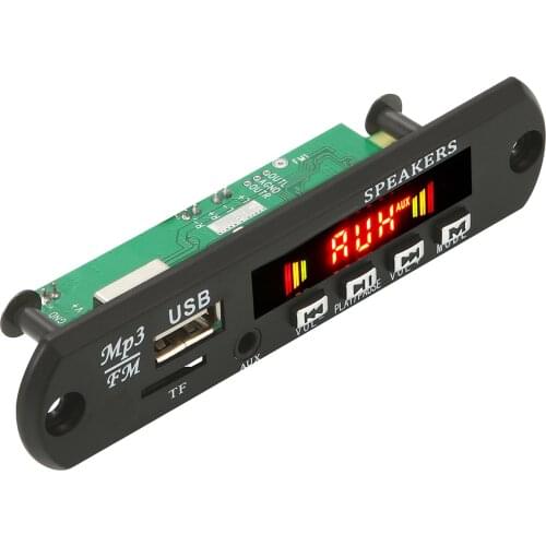 New Bluetooth 5.0 Hands-free 12V MP3 Player Decoder Board 6W Amplifier Car FM Radio Module Support FM TF USB AUX Recorders Car