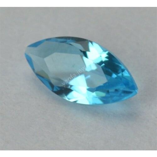 Wholesale 1.5x3~8x16mm 5A Dark Sea Blue Color Glass Stone Marquise Shape Cut Loose Synthetic Gems Glass Beads For Jewelry