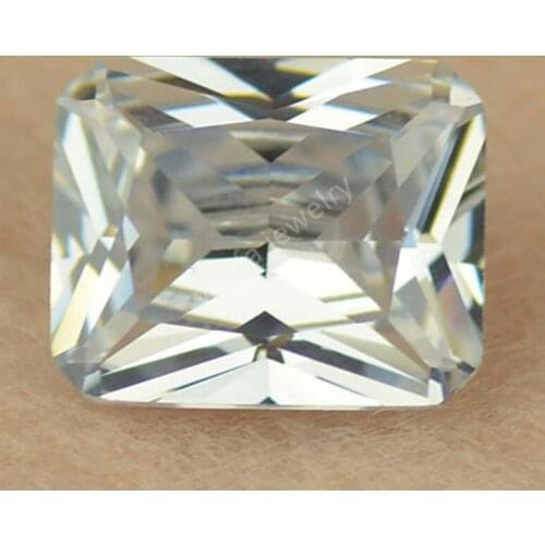 Wholesale 3X5mm~13X18mm White 5A Grade Loose CZ Stone Rectangle Octangle Shape Cut Cubic Zirconia Synthesis Gems For Jewelry DIY