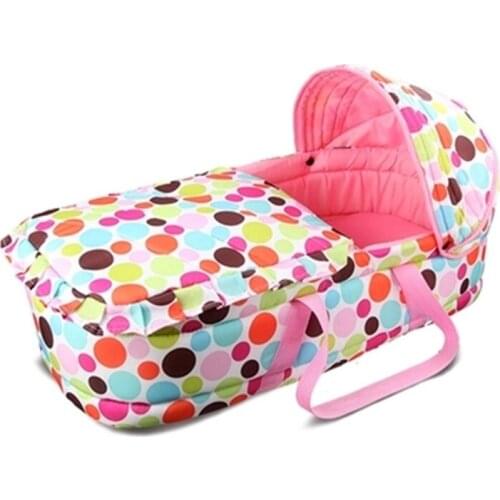 Free shipping portable baby crib sleeping basket newborn baby basket travelling baby bed for 0-7month baby