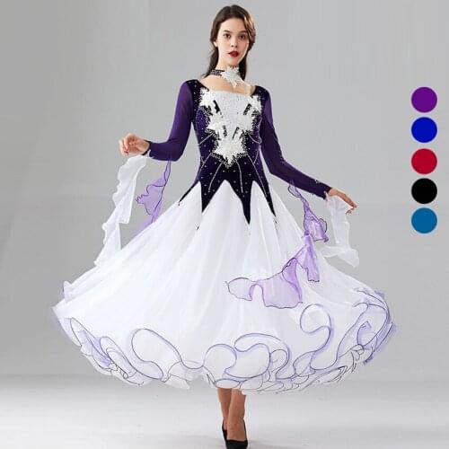 Ballroom dance competition dress for ballroom dancing clothes standard dance dress waltz dress long ball dress dance costume