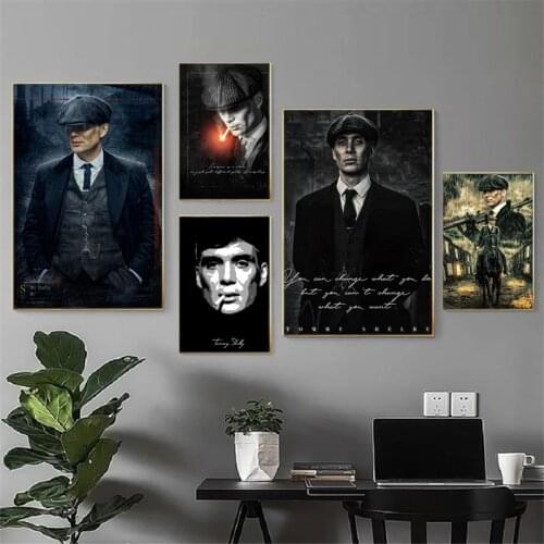 Peaky Blinders Tommy Shelby Movie Posters Posters and Prints Canvas Painting Wall Art Picture Living Room Cuadros Home Decor