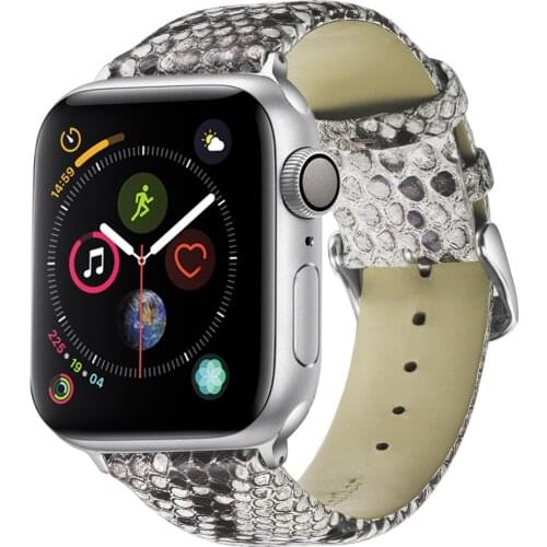 Snakeskin Watch band Series 5/4/3/2/1 for i watch strap Genuine Leather for Apple Watch Band 38mm/40mm/42 mm/44 mm