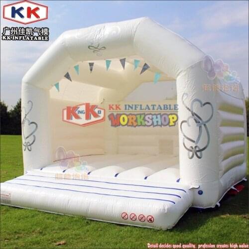 Happy Kids White Wedding Party Bounce Inflatable Castle House