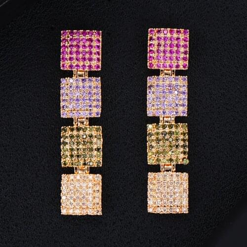 GODKI Spring Collection Multicolor Gingo Leaf Earrings For Women Wedding Brincos Female DIY Party Earrings 2021