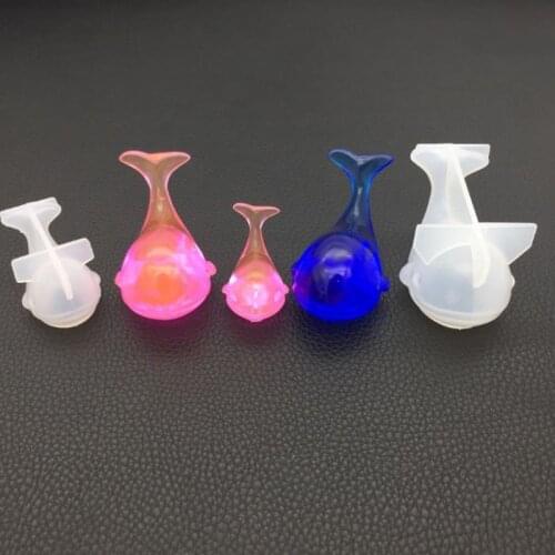 Silicone Mold Mirror DIY Epoxy Resin 3D Dolphin Animal Molds Jewelry Making Pendant Handmade Crafts Decoration Desk Ornaments