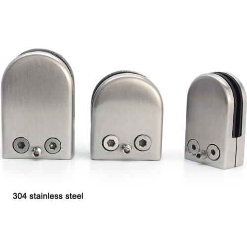 304 Stainless steel fish mouth glass clamp furniture Fixture hardware clamp clip 5-20mm thickness glass