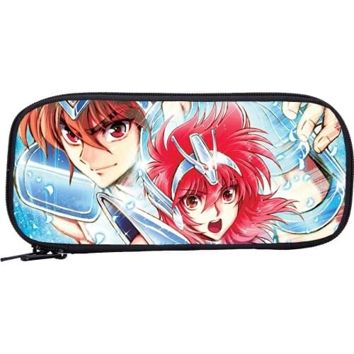 Saint Seiya School Pencil Bag Cartoon Anime Pencil Case Boy And Girl Kids Children Pen Storage Bag Pouch