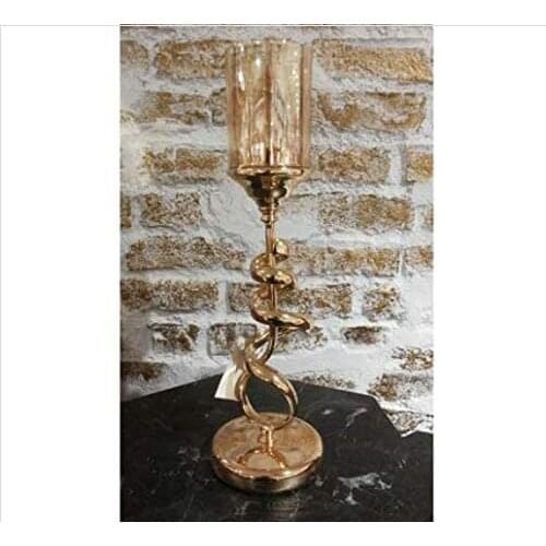 Vitale Gold Metal Halka Dolamalı Mumluk 13 * 41 AK.GP0015