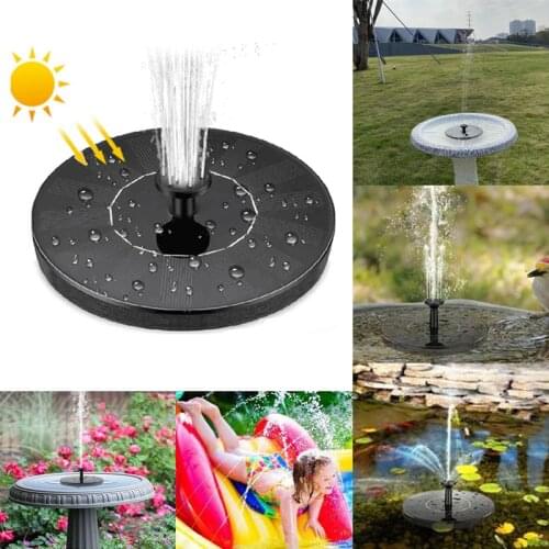 Dia 13/16cm 6V/1W 7V/1.4W Bird Bath Solar Fountain Water Pump Round Floating Fontaine Solaire for Outdoor Pool Pond Garden Decor