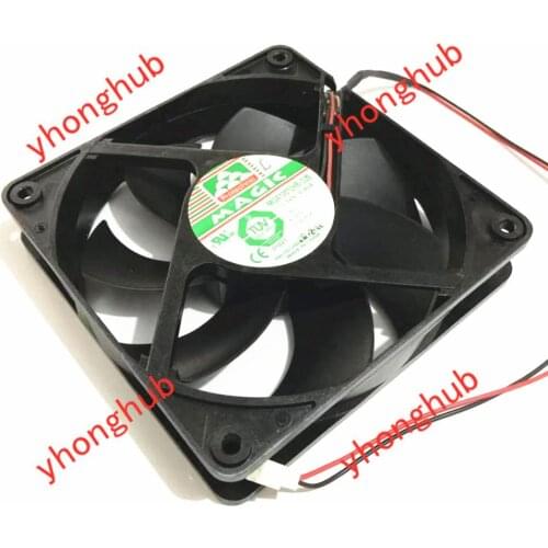 MAGIC MGA12012HB-O25 DC 12V 0.45A 2-Wire 120x120x25mm Server Cooling Fan