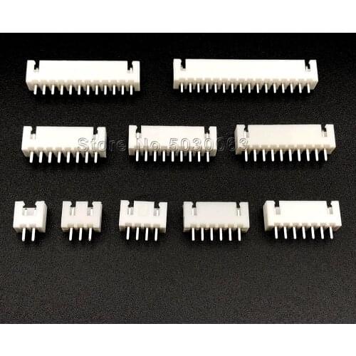 XH2.54mm straight pin Header 2/3/4/5/6/7/8/9/10/11/12/15/16/20P pin XH-A wire Connector XH2.54 pitch spacing 180 angle PCB Car