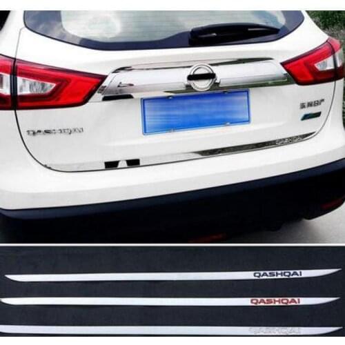 Tailgate Rear Door Bottom Cover Molding Trim Stainless Steel back door trim car Accessories for Nissan Qashqai 2016 2017 2018