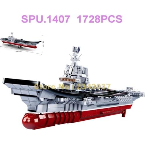 0698a 1636pcs Military 2in1 Aircraft Carrier Building Blocks Toy