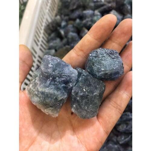 100g，high quality natural blue fluorite crystal raw stone，a little bit bigger gravel, garden and fish tank home decoration