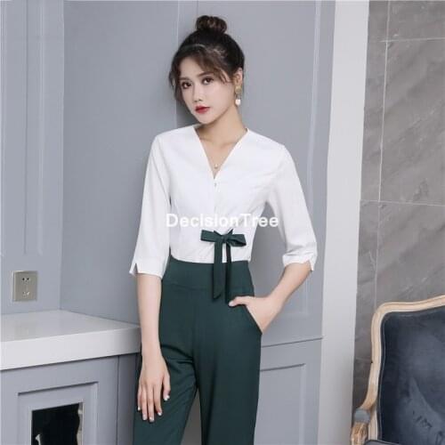 2021 european and american style spa uniform clothing women beauty uniforms waitress clothes salon beautician uniforms suit
