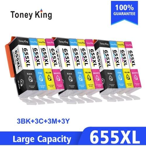 3 Set 655XL Ink Cartridges Replacement For HP 655 For HP655XL Deskjet Ink Advantage 3525 4615 4625 5525 6520 6525 Inkjet Printer