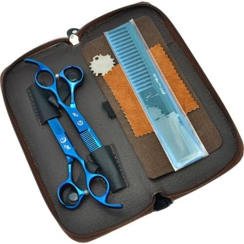 5.5" 6.0" Professional Hairdressing Scissors Japanese 440c Steel Salon Barber Hair Cutting Thinning Shears Hair Clipper LZS0627