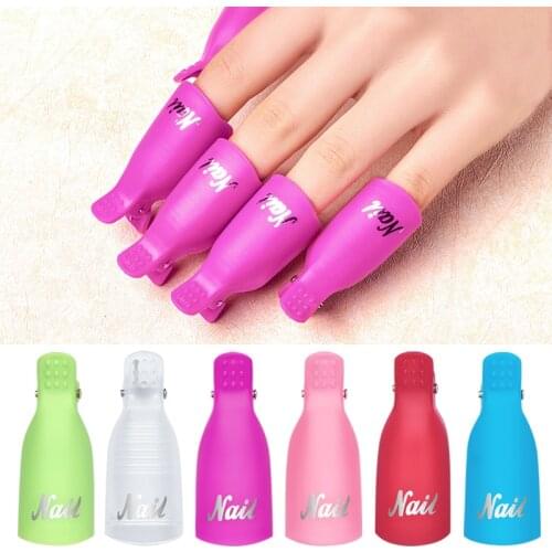 5pcs/set Remover Gel Polish Degreaser Polish Remove Gel Nail Polish Clips Caps Nail Cleaner Gel Nail Remover Manicure Tools