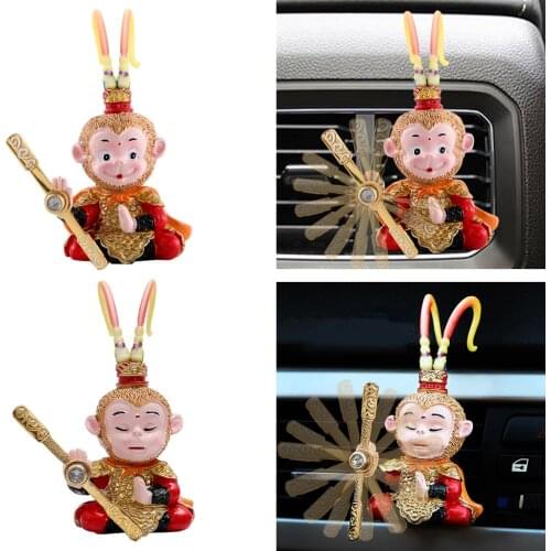 Monkey King Car Perfume Vent Clip Air Freshener Diffuser Alloy Auto Interior Decorative Accessories