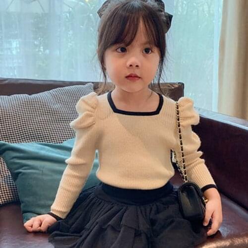 Girls Cardigan Jackets 2021 Fall Winter New Baby Cute Sweet Girls Clothing Kids Children Top Lace Lapel Jacket For Girls Autumn
