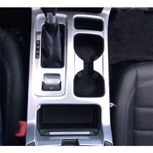 For Ford Escape Kuga 2017 2018 2019 Interior Gear Shift Box Panel Water Cup Cover Trims Car Stickers Car-Styling Accessories