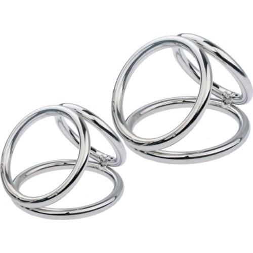 Cock Ring Stainless Steel Penis Ring Prolong Metal Scrotum Erotic Ejaculation Delay Scrotum Ring Male Lasting Cockring Sex Toys