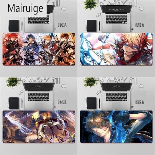 Laptop Gaming Mice Mousepad Top Quality Genshin Impact Tartaglia Large Mouse Pad Keyboards Mat Free Shipping Mouse Mat Anime