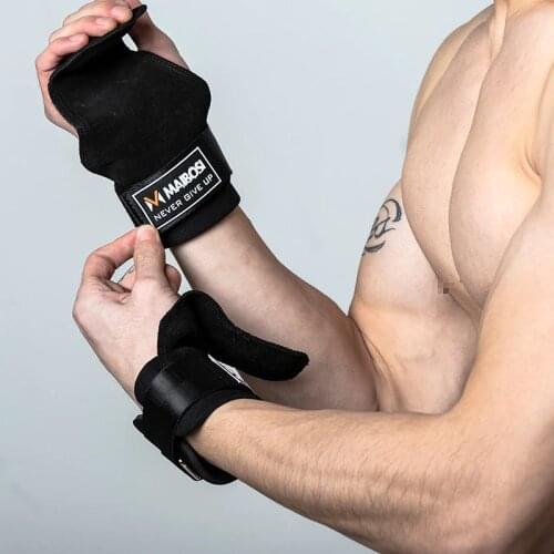 PG Gym Leather Hand Grips Leather Palm Grips Gloves Crossfit Gymnastics Workout Weightlifting Gloves for Pull Ups Protector