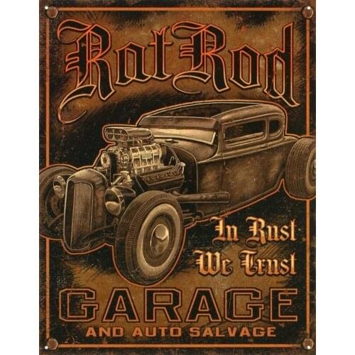 LANK Metal Tin Sign Car Vintage Sign Wall Decor for Man Cave Art Funny Retro Home Coffee 12x8 Inches