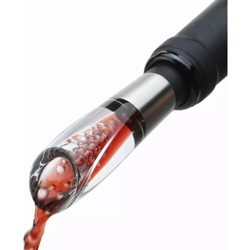 Urallife Circle Joy Fast Decanter Stainless Steel Wine Decanter Mini Wine Filter Air Intake Bottle Pourer Aerator For Home Bar