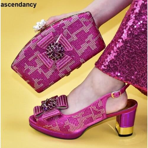 Fashion Italian Designer Shoes and Bags Matching Set Latest Italian Shoes with Matching Bags Shoe Spring Shoes Platform Women