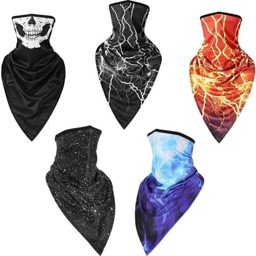 Motorcycle Balaclava Neck Gaiter Tube Scarf Motorbike Bandana Biker Cycling Ear Cover Hanging Ice Silk Men Women